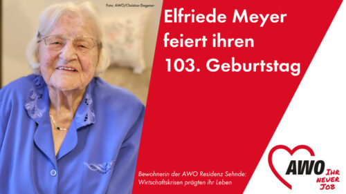 Elfriede Meyer feiert ihren 103. Geburtstag