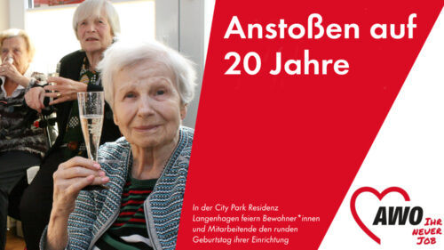 Anstoßen auf 20 Jahre