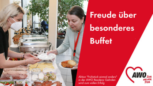 Freude über besonderes Buffet