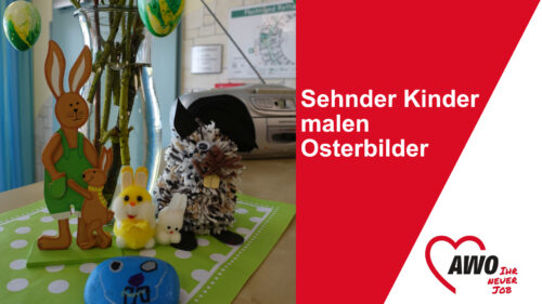 Sehnder Kinder malen Osterbilder